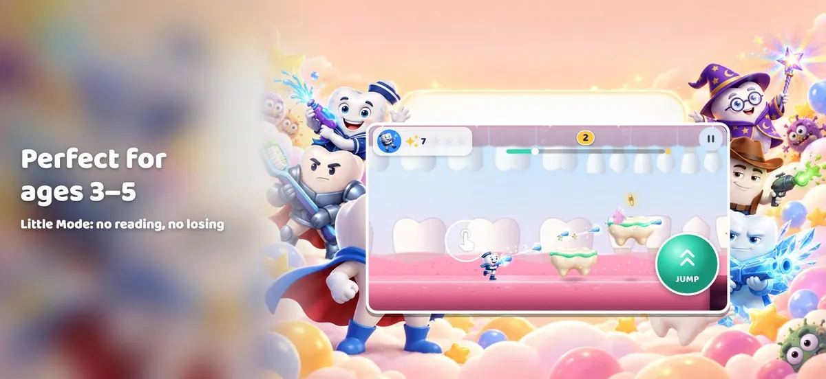 Little Mode level for ages 3 to 5 with no reading and no losing