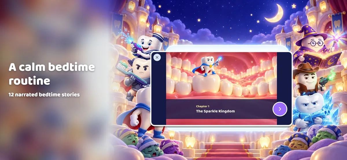 A narrated, illustrated Molar Squad bedtime story