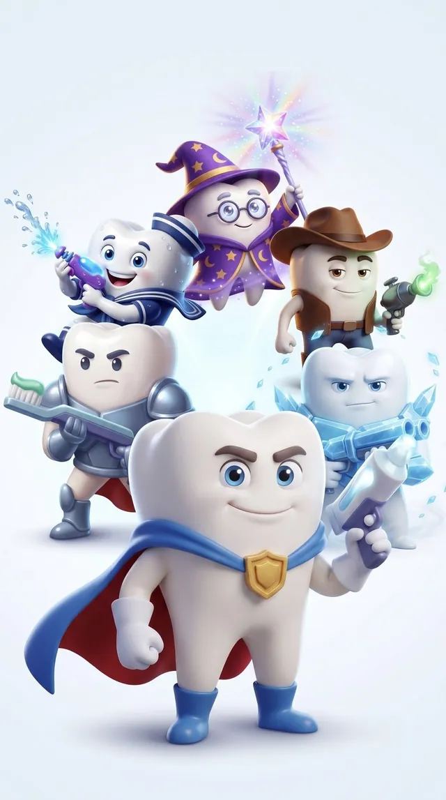 Molar Squad tooth heroes led by Captain Molar